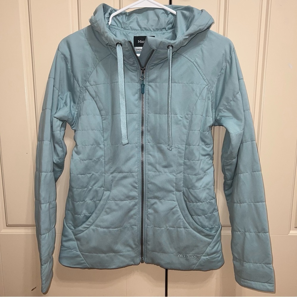 Marmot Women's Light Blue Corey Hoody Jacket Size Small - Picture 2 of 14